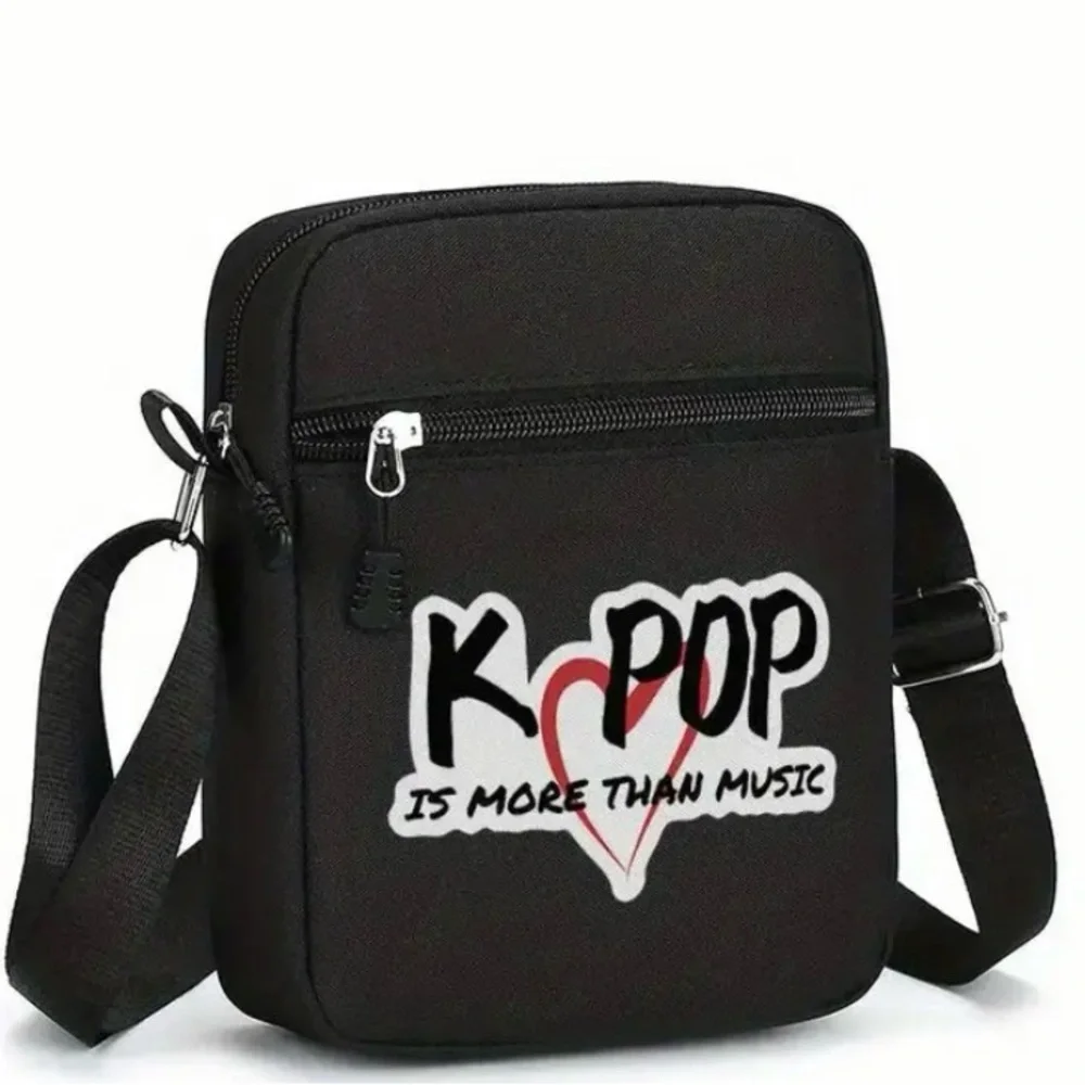 Black K-Pop Messenger Bag